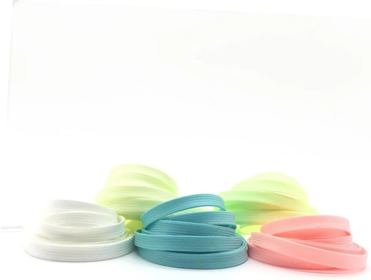 1 Pairs Fluorescent Shoe Laces Glow in The Dark Shoelaces Sports Shoe Laces Luminous Shoelaces