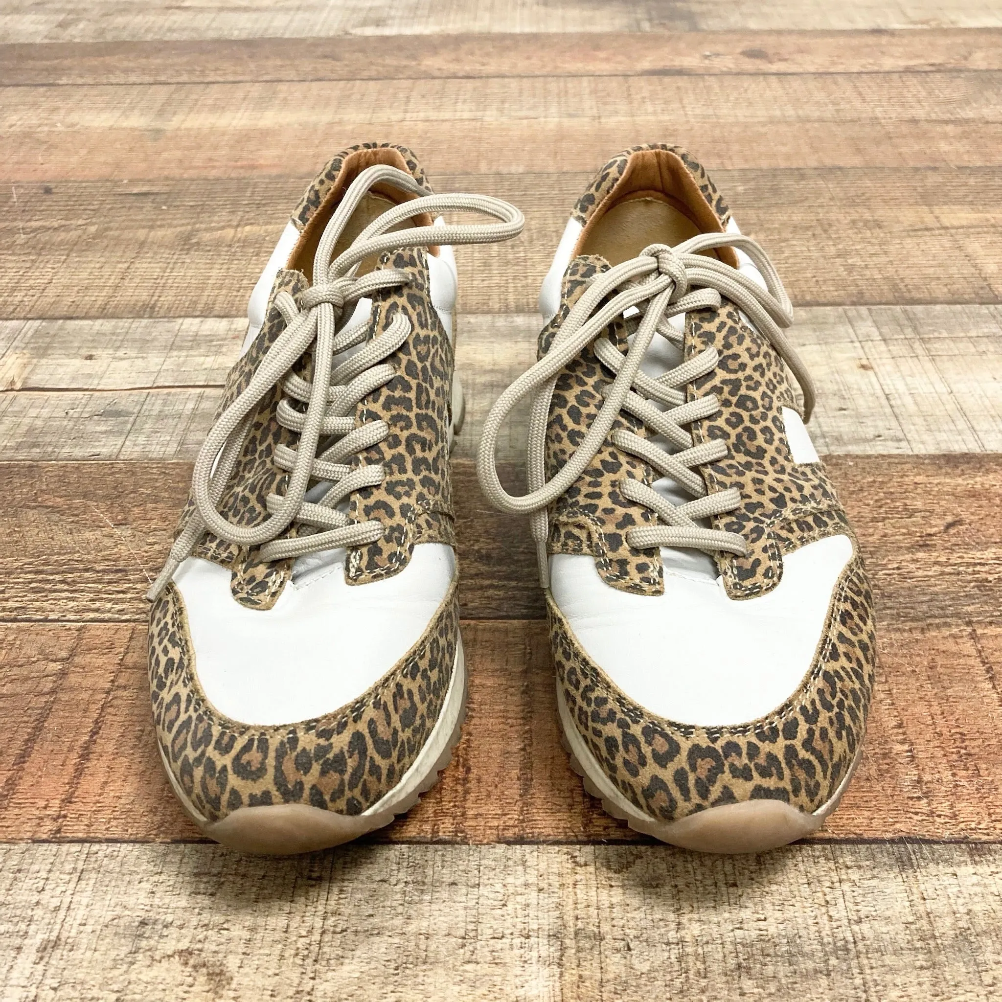 ABLE The Annie Animal Print Leather Sneakers- Size 8 (sold out online)