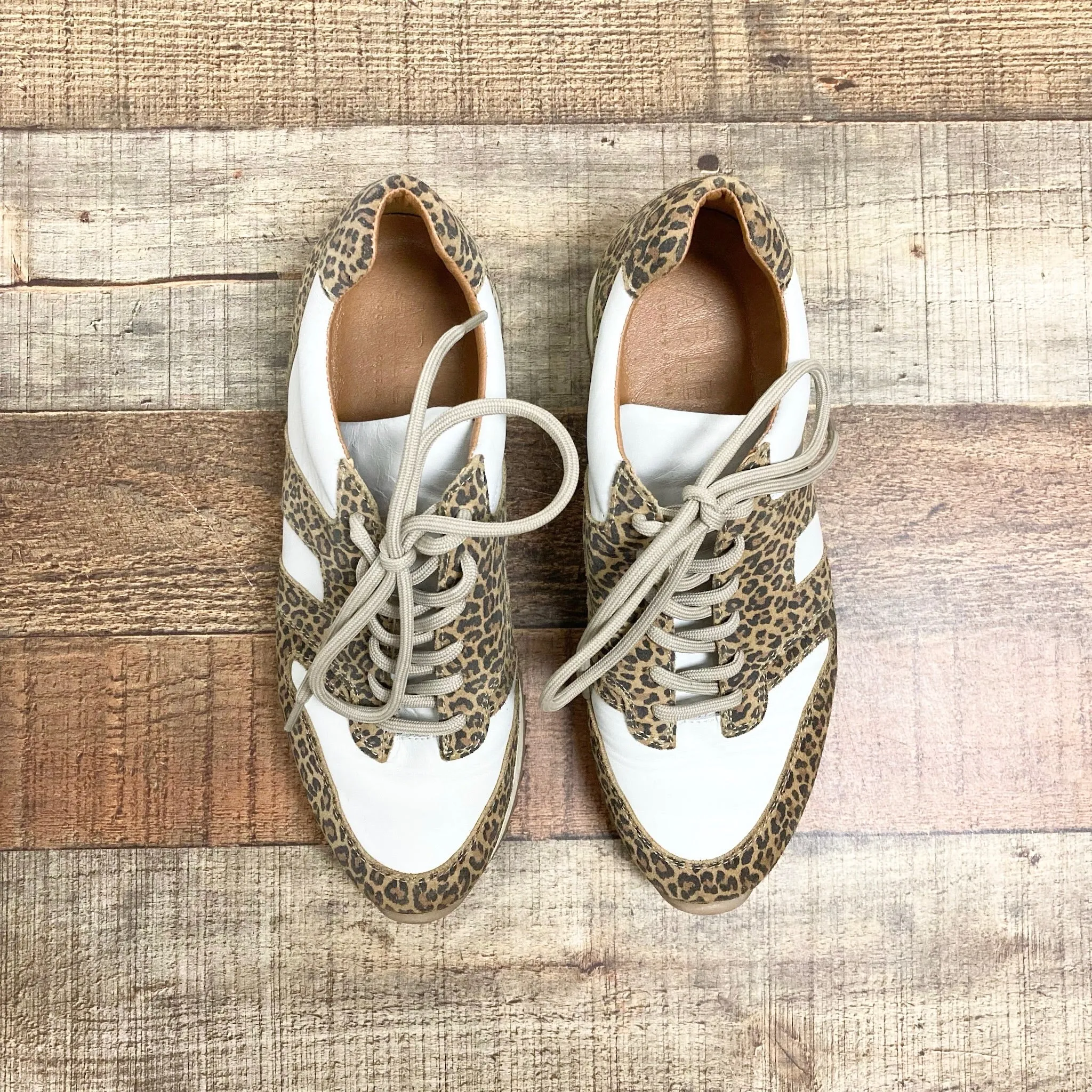 ABLE The Annie Animal Print Leather Sneakers- Size 8 (sold out online)
