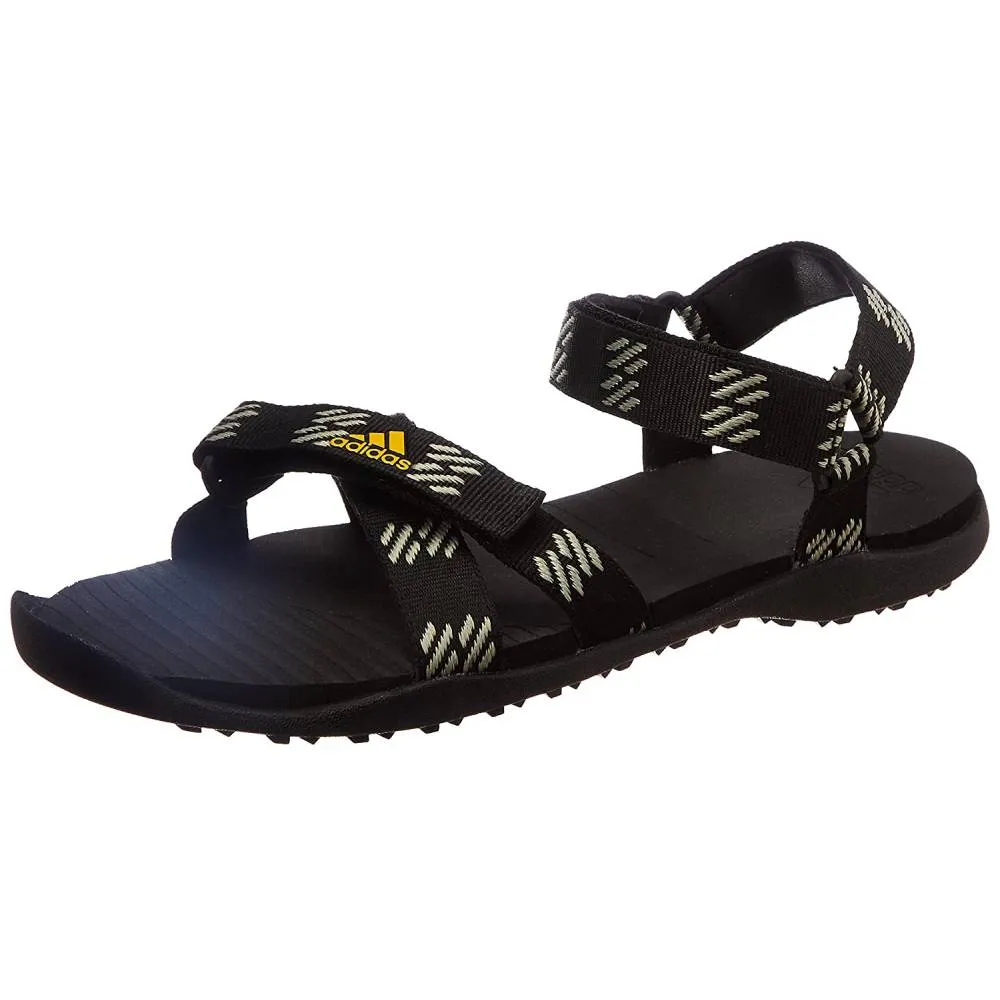 Adidas Men's Moary Sandal (Core Black/Silver Green/Active Gold)