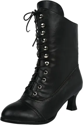 AMDBEL Cowboy Boots for Women, Snow Boots For Women Round Toe Zipper Flat Mid Boots Winter Warm Buckle Strap Snow Boots