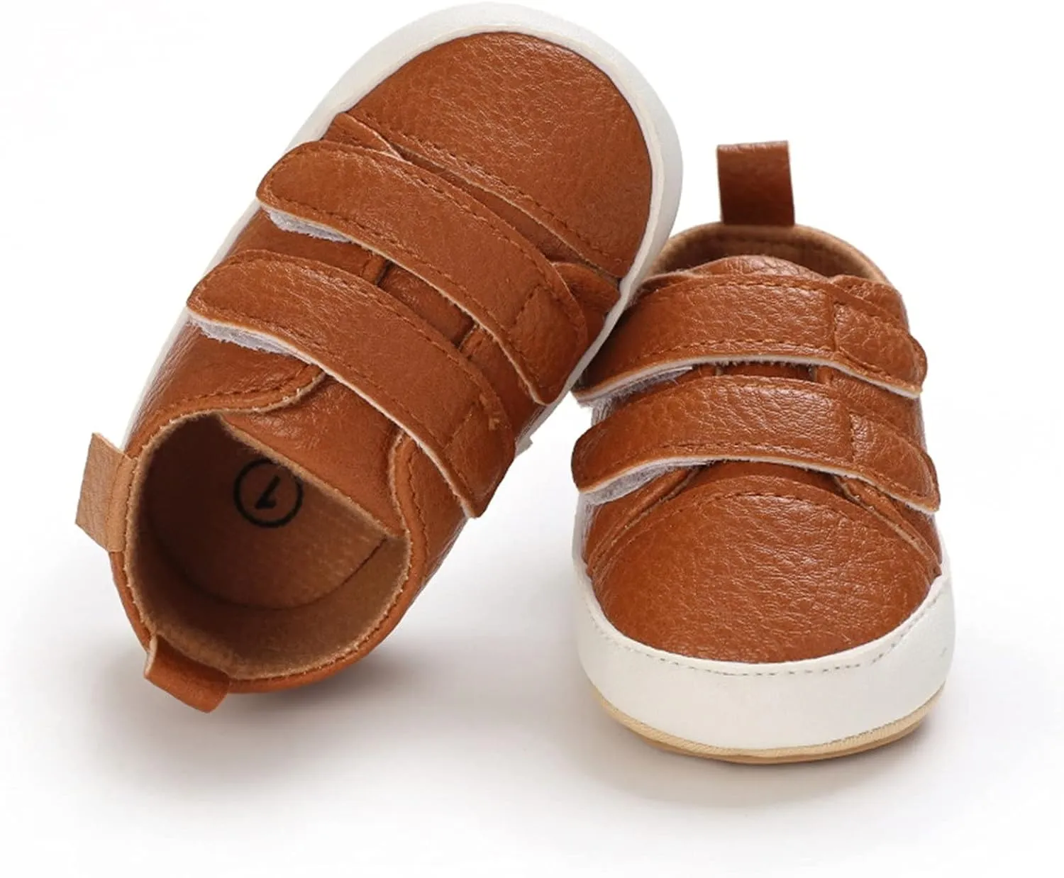 Baby Boys Girls First Walking Shoes Infant Non-Slip PU Leather Sneakers Toddler Newborn Loafers Shoes Infant Size 2