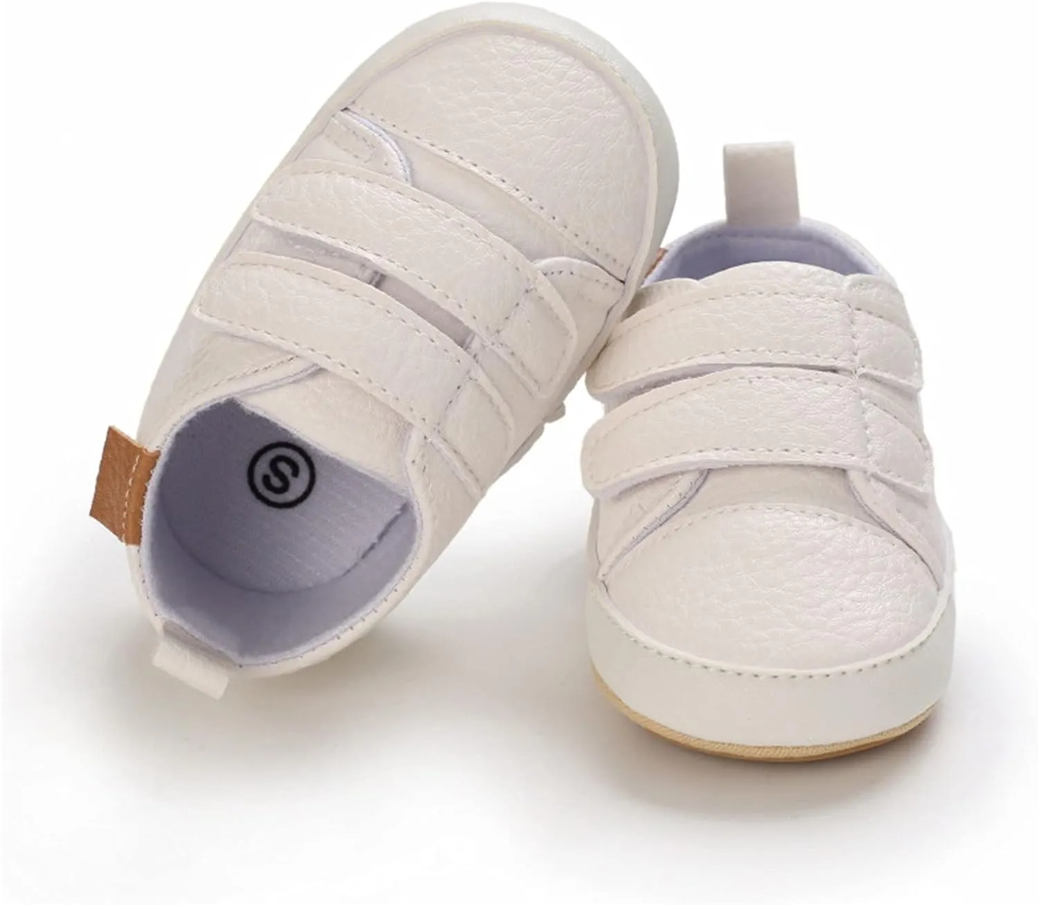 Baby Boys Girls First Walking Shoes Infant Non-Slip PU Leather Sneakers Toddler Newborn Loafers Shoes Infant Size 2