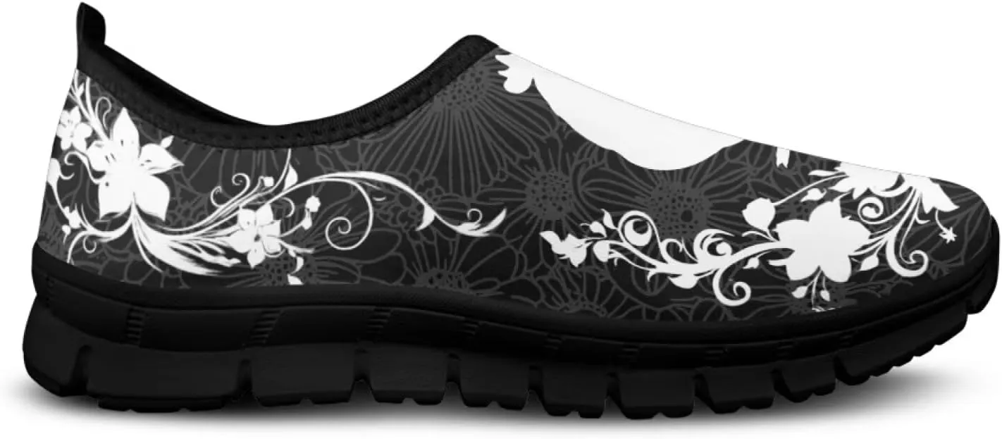Binienty Women Casual Loafers Fashion Low-Cut Casual Flats Breathable Stretch Cloth Work Shoe