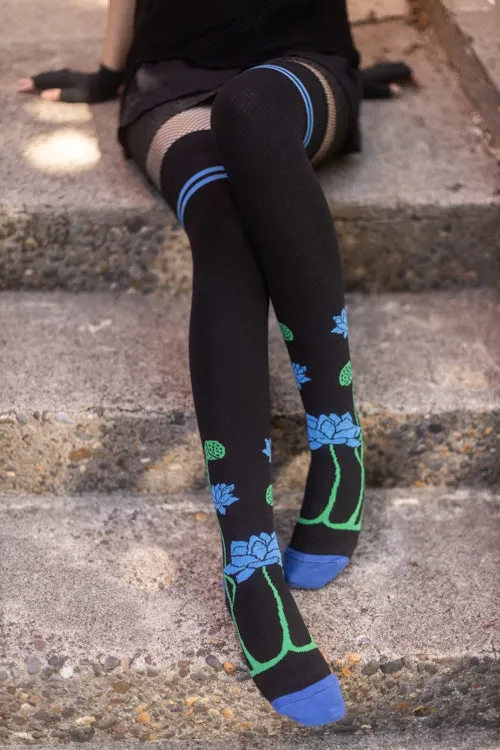 Botanical Nouveau Thigh High Socks