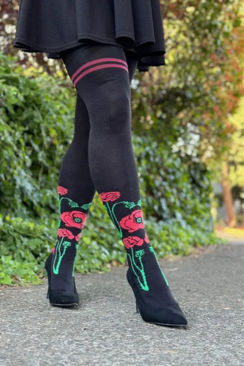 Botanical Nouveau Thigh High Socks