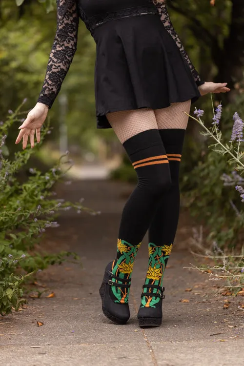 Botanical Nouveau Thigh High Socks