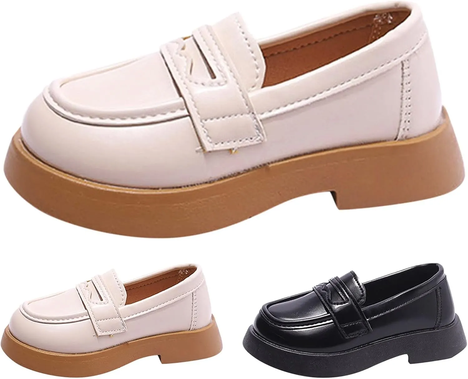 Boys Shoes Girls Slip On Leather Loafer Tassel Bow School Dress Shoes for Girls Shoes for Boys
