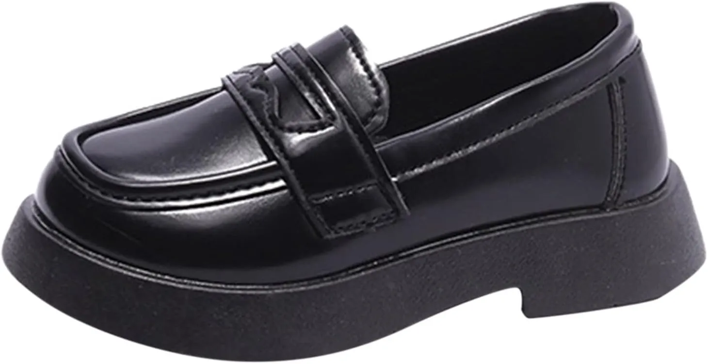 Boys Shoes Girls Slip On Leather Loafer Tassel Bow School Dress Shoes for Girls Shoes for Boys