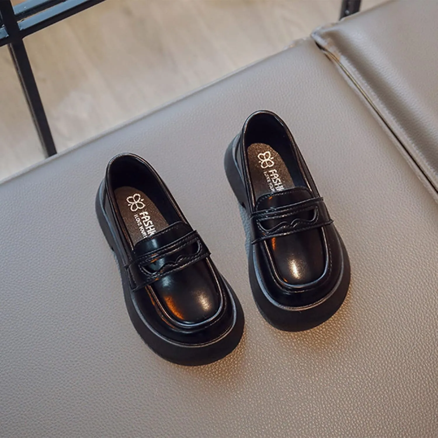 Boys Shoes Girls Slip On Leather Loafer Tassel Bow School Dress Shoes for Girls Shoes for Boys