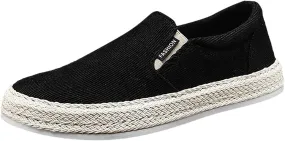 Canvas Men's Shoes Summer Thin Breathable Casual Flat Shoes No Laces Linen Casual Chukka Leather Men