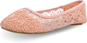 Charles Albert Women's Breathable Crochet Lace Ballet Flat