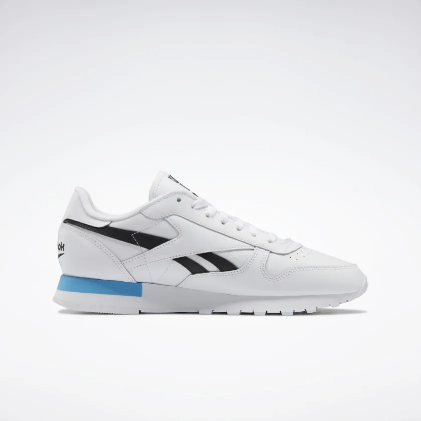 Classic Leather Shoes White/Black/Radiant Aqua