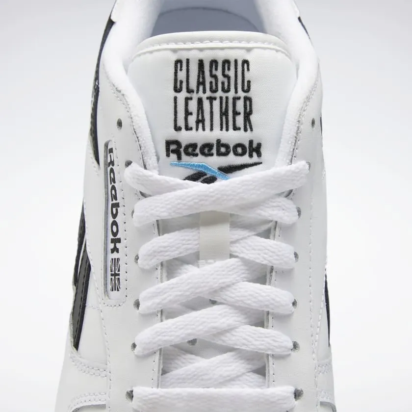 Classic Leather Shoes White/Black/Radiant Aqua