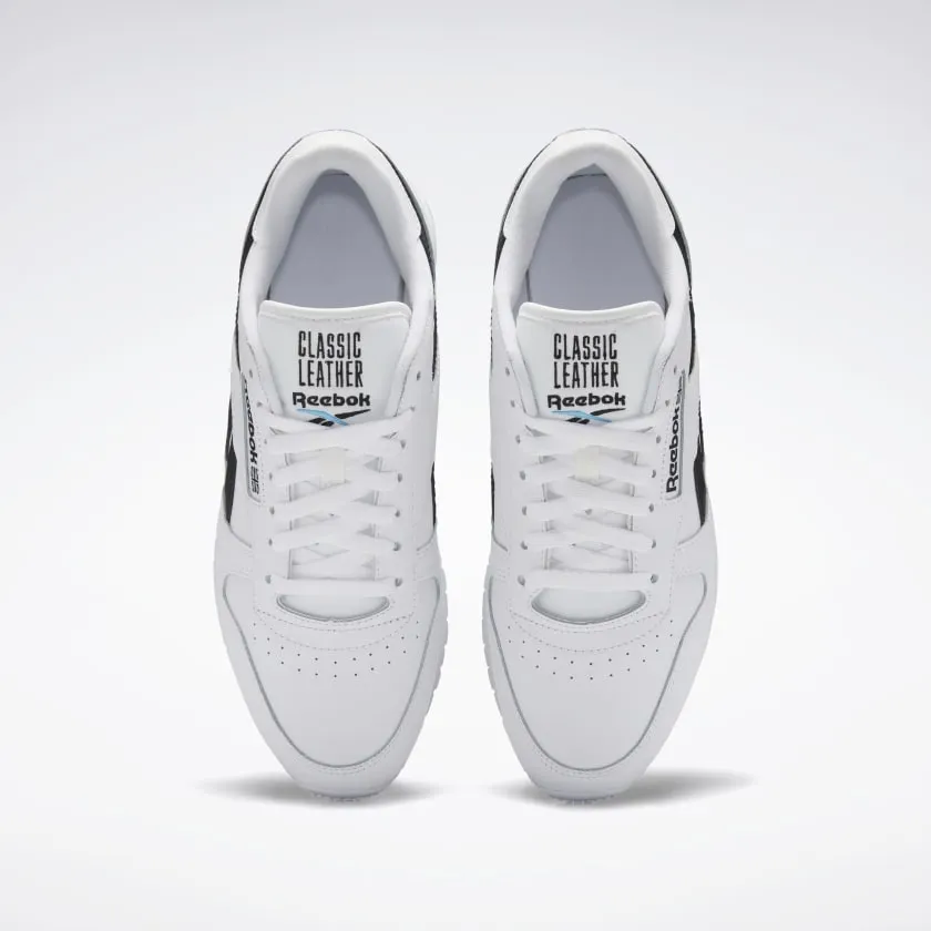 Classic Leather Shoes White/Black/Radiant Aqua