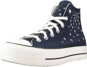 Converse Women's Chuck Taylor All Star Lift Sneakers, Into The Void/Egret/Mtl Lt GOL, Black, 7.5 Medium US