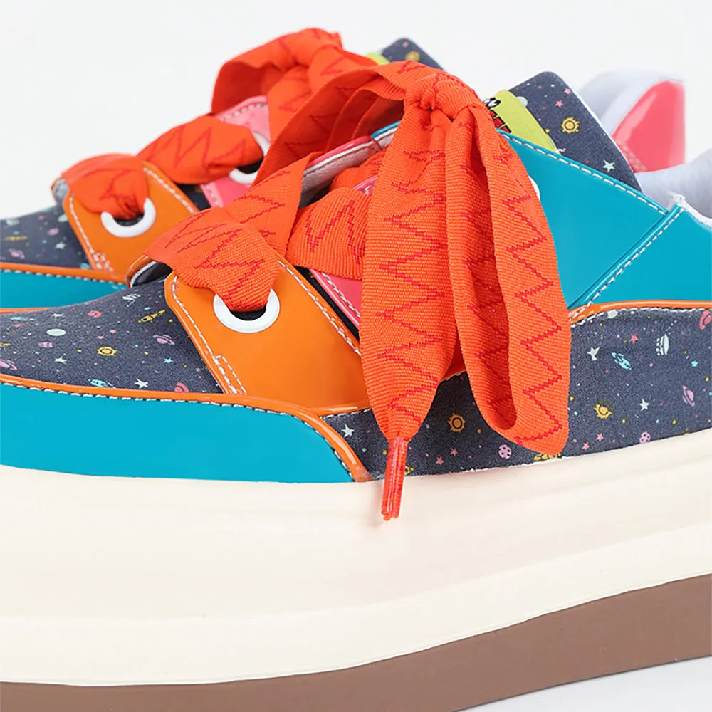 Cosmic Pattern Round-Toe Casual Shoes