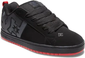 DC Men's Court Graffik SQ Low Top Casual Skate Shoe, Black/Grey/Red, 9