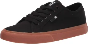 DC mens Manual Skate Shoe, Black/Gum, 14 US