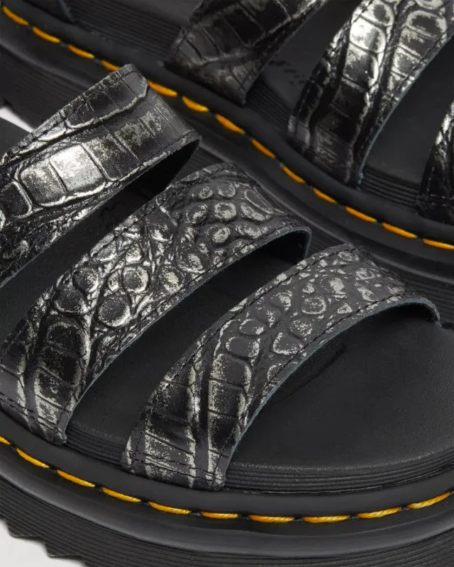 Dr. Martens Women's Blaire - Gunmetal Wild Croc