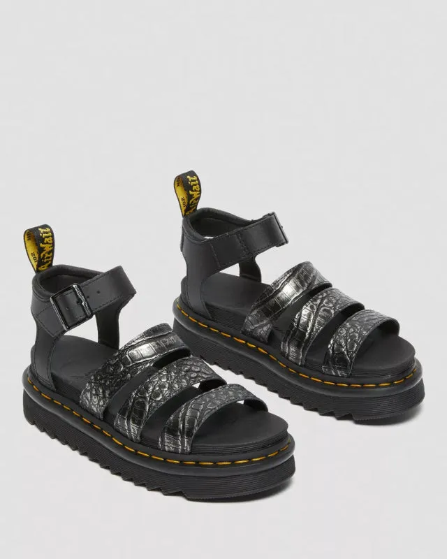Dr. Martens Women's Blaire - Gunmetal Wild Croc
