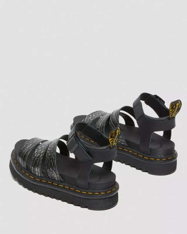 Dr. Martens Women's Blaire - Gunmetal Wild Croc