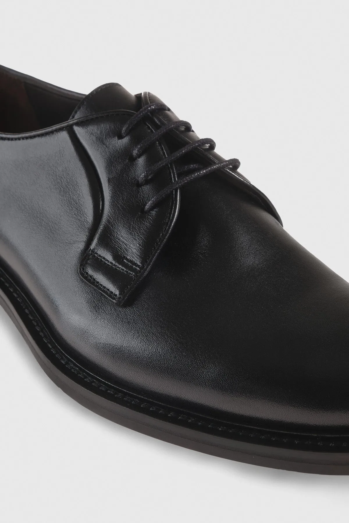 Genuine Leather Antique Black Men's Shoes