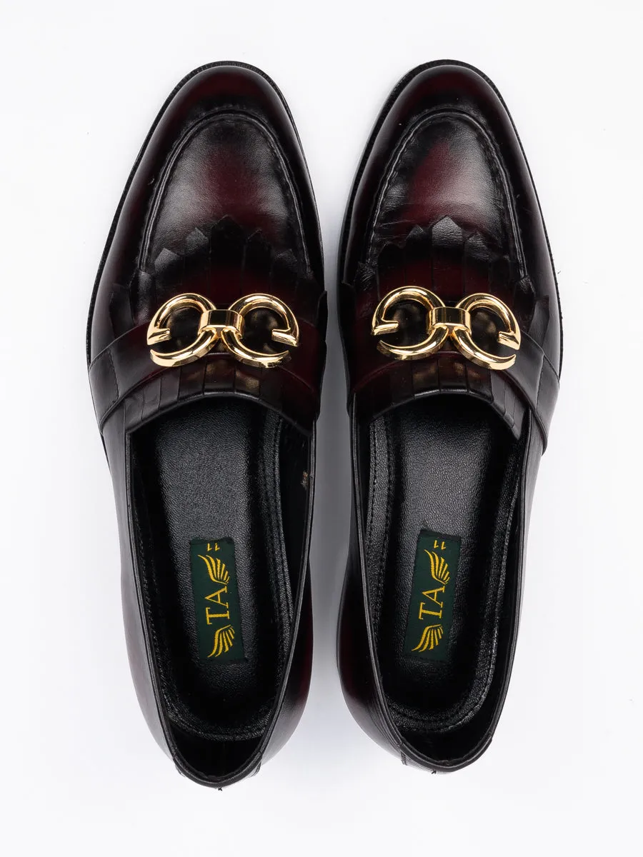 GG Buckle Leather Shoes