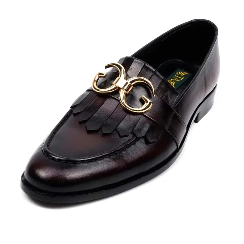 GG Buckle Leather Shoes