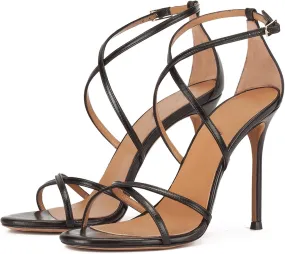 High Heels Stilletos Heels for Women Strappy Sexy Round Toe Heels Open Toe Heels Dressy Pumps Sandals