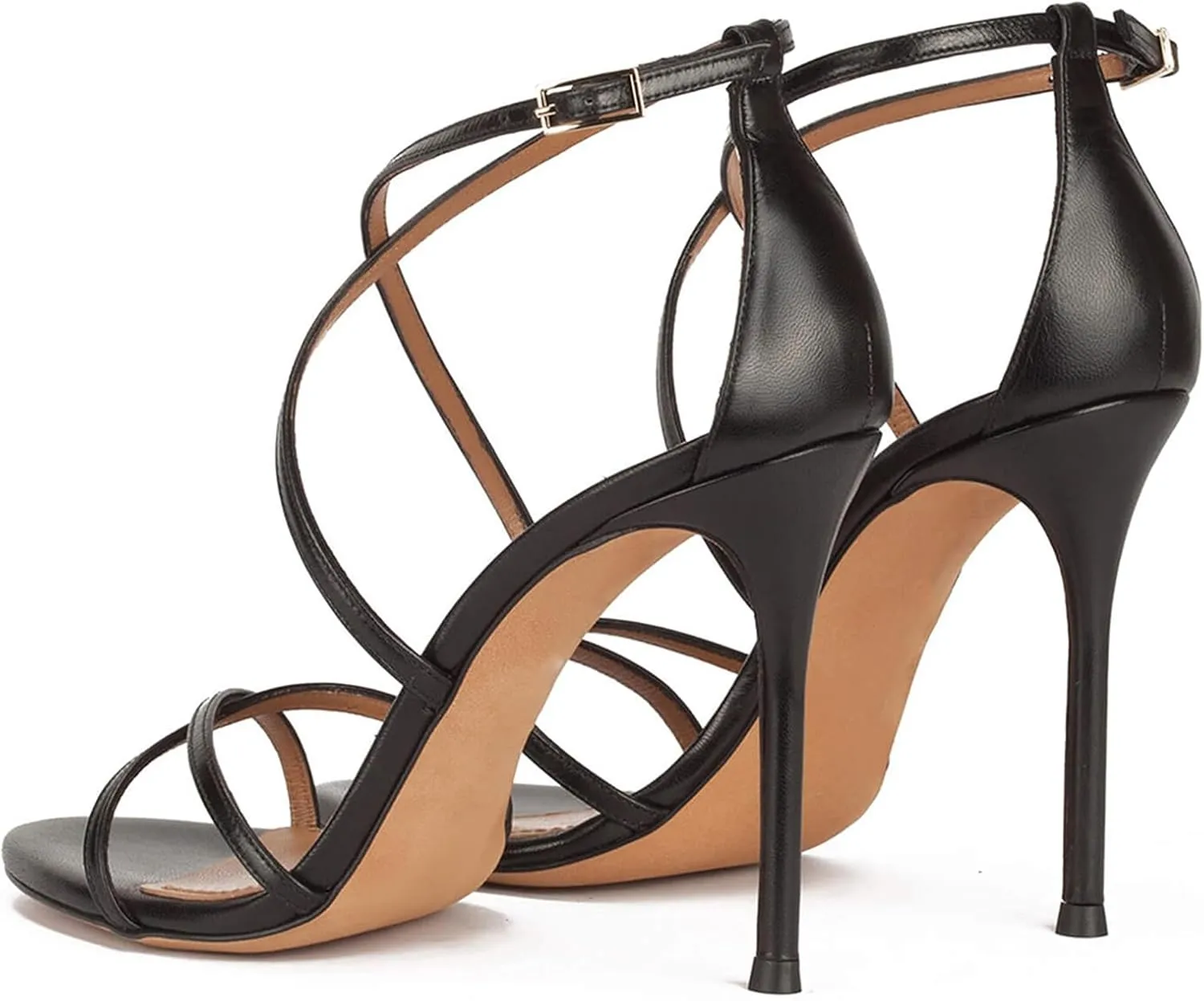 High Heels Stilletos Heels for Women Strappy Sexy Round Toe Heels Open Toe Heels Dressy Pumps Sandals