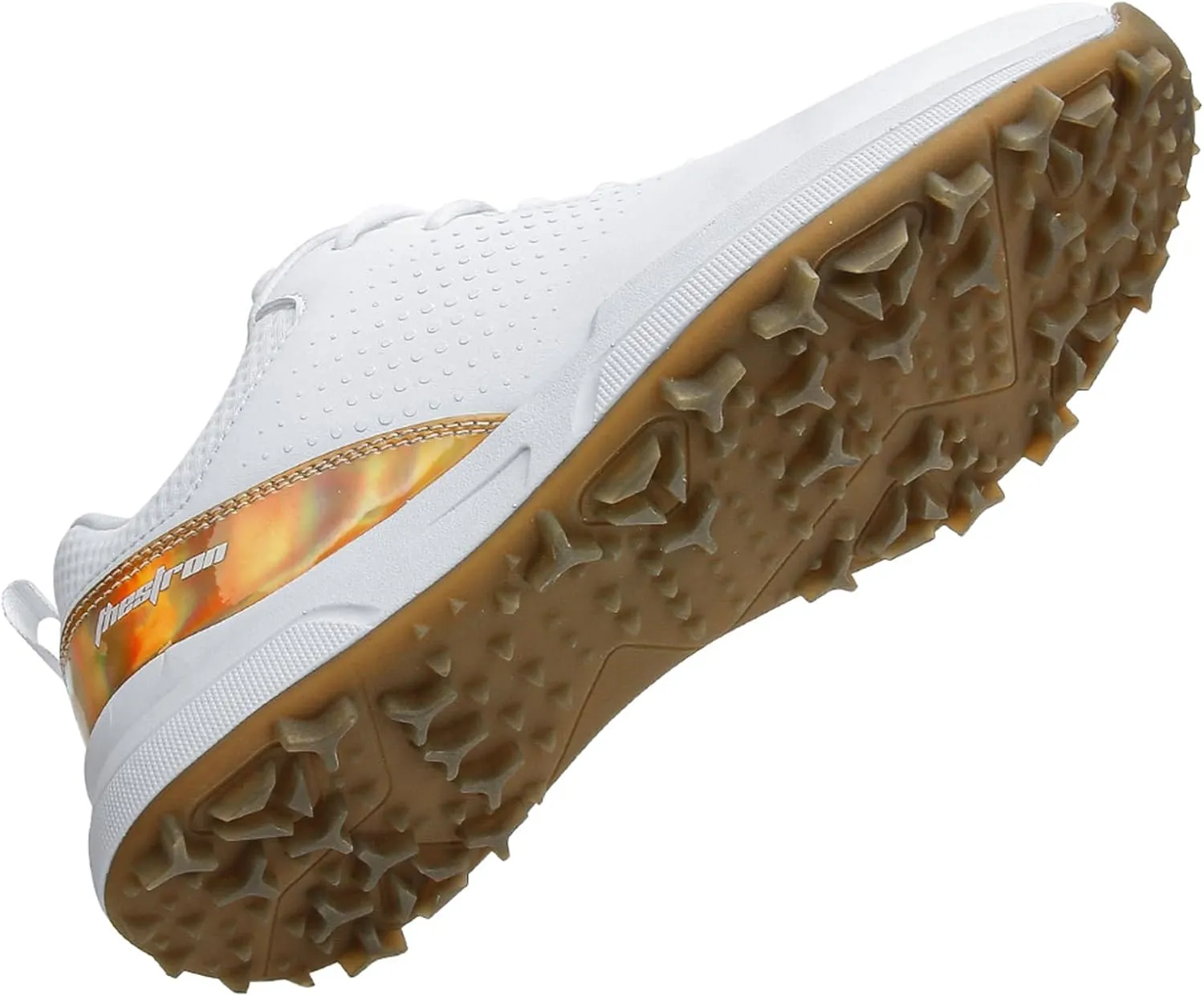 JiuQing Golf Shoes Mens Spikeless Professional Leather Golfing Trainers Outdoor Anti Slip Walking Shoes