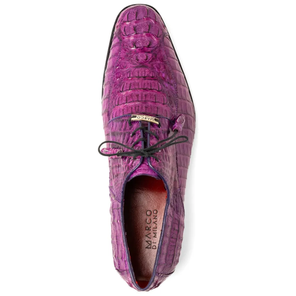 Marco Di Milano Apricena Caiman Fuscus and Leather Purple