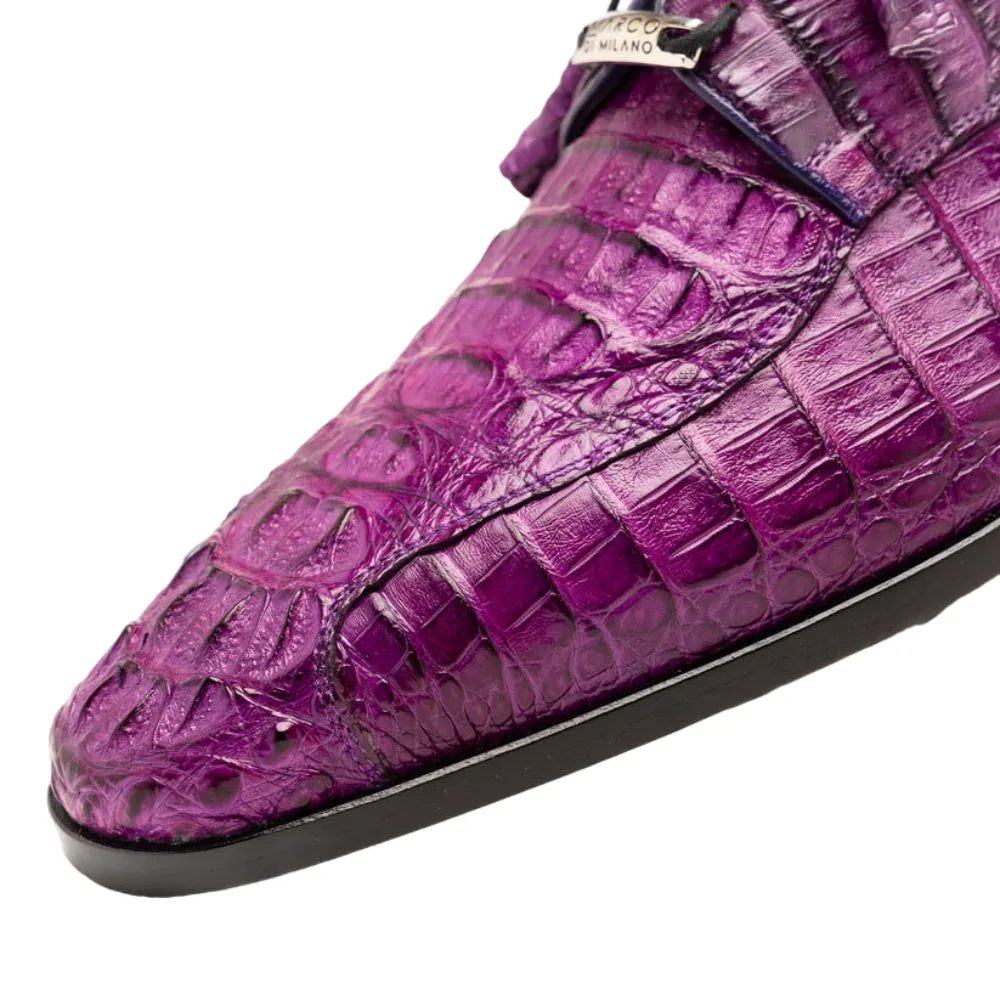 Marco Di Milano Apricena Caiman Fuscus and Leather Purple