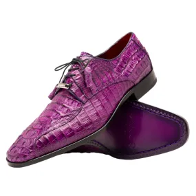 Marco Di Milano Apricena Caiman Fuscus and Leather Purple