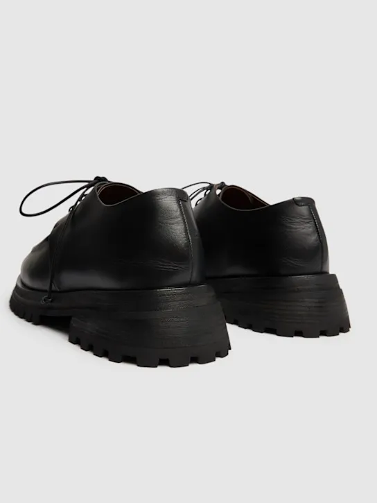 Marsell   Scalarmato leather lace-up shoes 