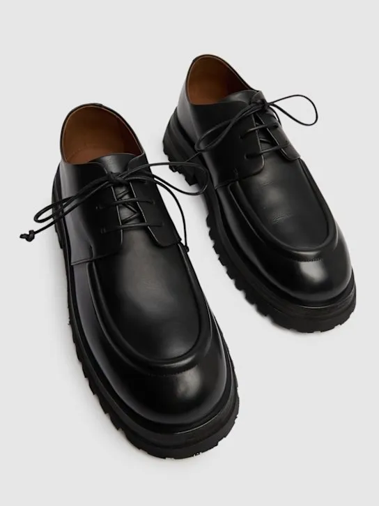 Marsell   Scalarmato leather lace-up shoes 