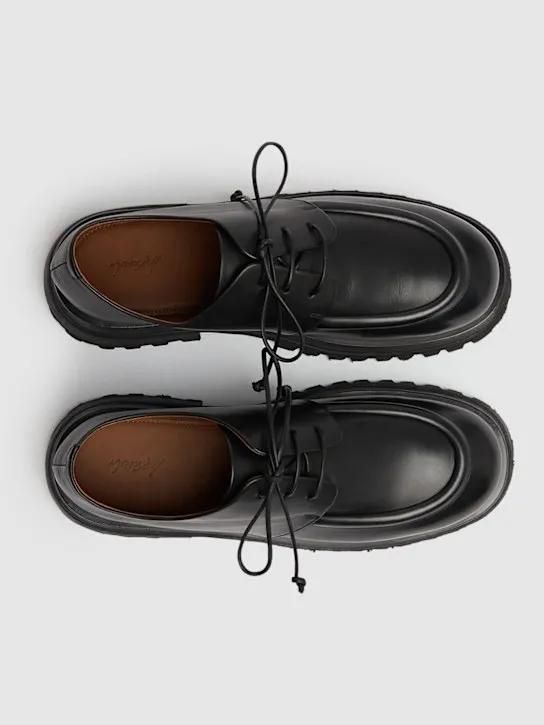 Marsell   Scalarmato leather lace-up shoes 