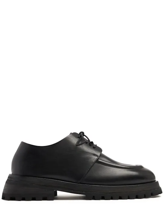 Marsell   Scalarmato leather lace-up shoes 