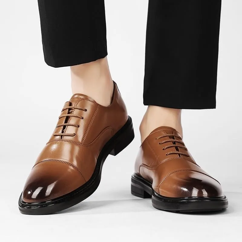 Men's Classic Dress Shoes, Oxfords Patent Leather Shoes for Men Lace Up Formal Leather Wedding Party Shoes