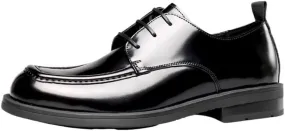 Men's Classic Leather Dress Shoes Comfortable Walking Business Patent Leather Platform Soft Sole Leather Oxford Shoes