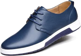 Men's Comfortable Casual Formal Oxford Shoes Business Formal Lace-up Casual Leather Shoes Fashionable Simple Style Casual Shoes