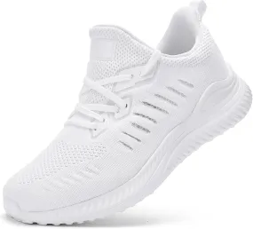 Mens Wide Sneakers - Slip On Memory Foam Walking Shoes Breathable Non Slip Tennis Running Shoe Ultra Lightweight Comfortable Workout Gym Jogging and Casual Sports