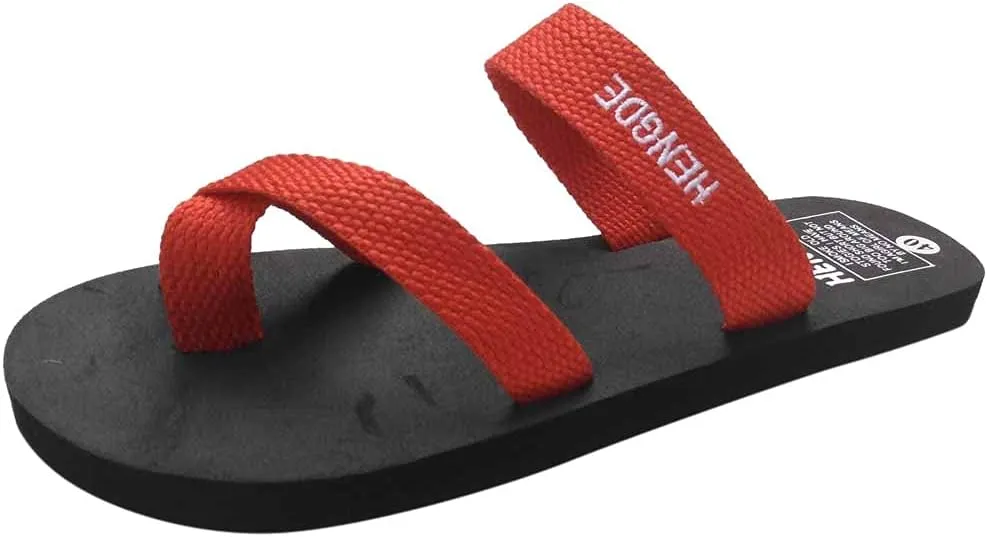 peqiut Sandals for Women Solid Color Beach Flat Flip Flops Summer Casual Womens Sandals