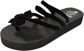 peqiut Wedges Platform Sandals for Women Flowers Beach Flip Flops Slippers Womens Sandals with Arch Support