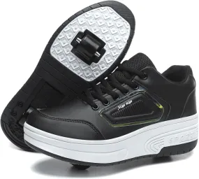 Roller Shoes for Girls Kids Shoes with Wheels Roller Skate Sneakers Detachable Wheelies Shoes for Boys