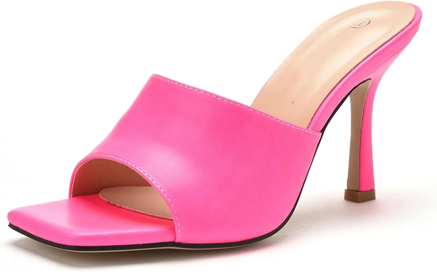 Sandals women's square toe high heels peep toe shoes 9cm open toe sandals slippers high heels