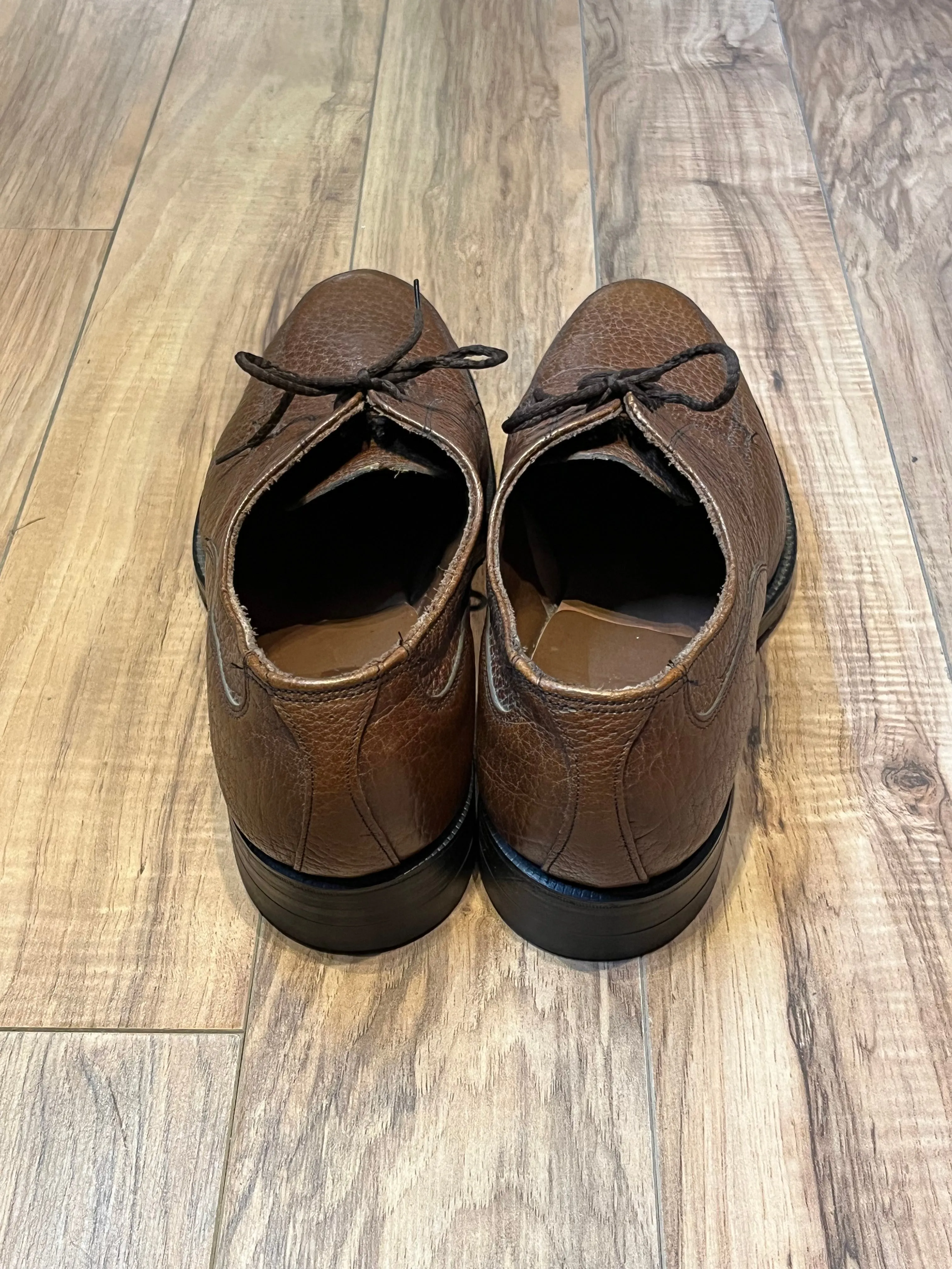 Vintage Hartt Camel Skin Tumble Shoes, Made in Canada, Size US Mens 9.5, EUR 42.5