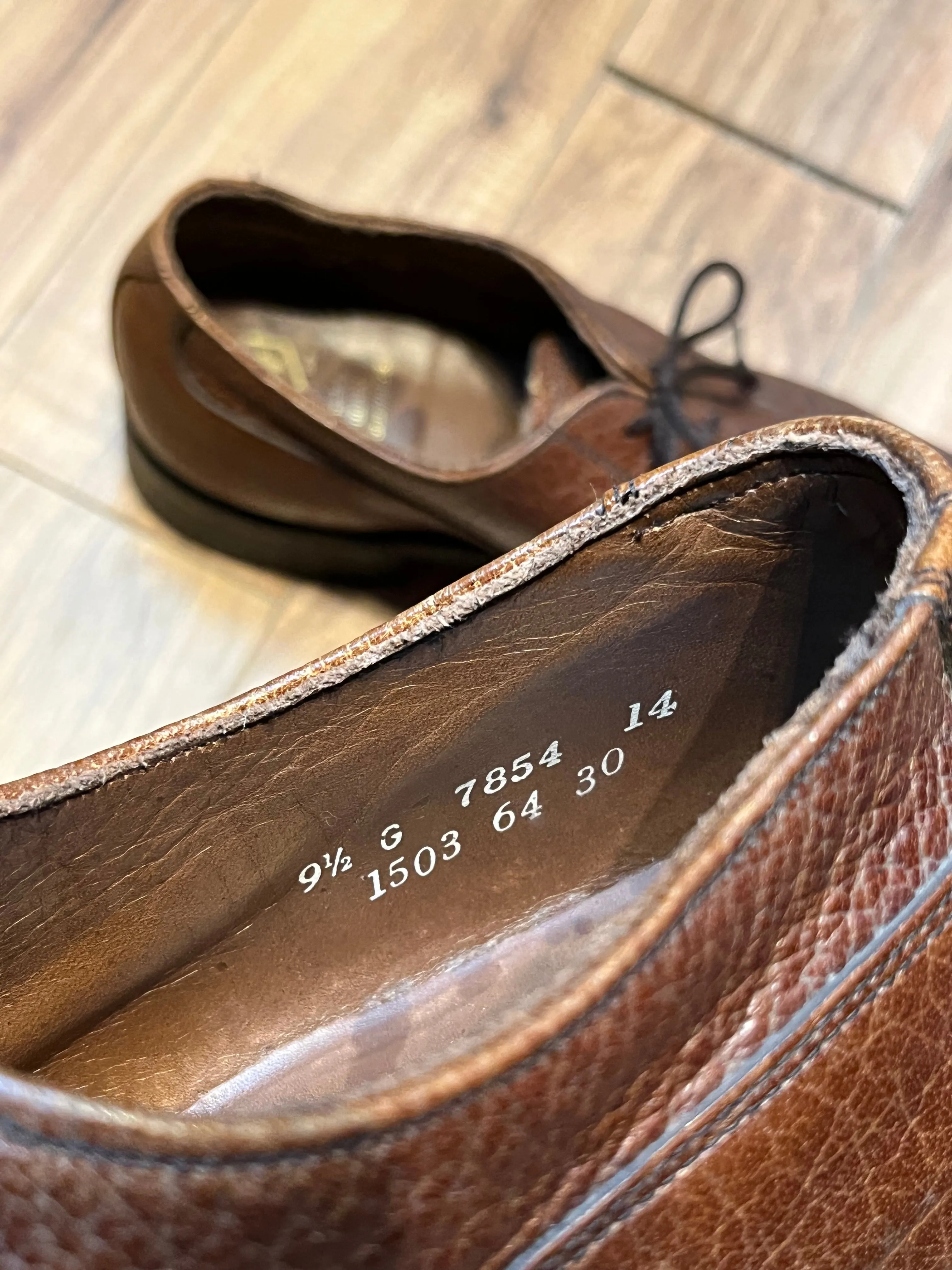 Vintage Hartt Camel Skin Tumble Shoes, Made in Canada, Size US Mens 9.5, EUR 42.5