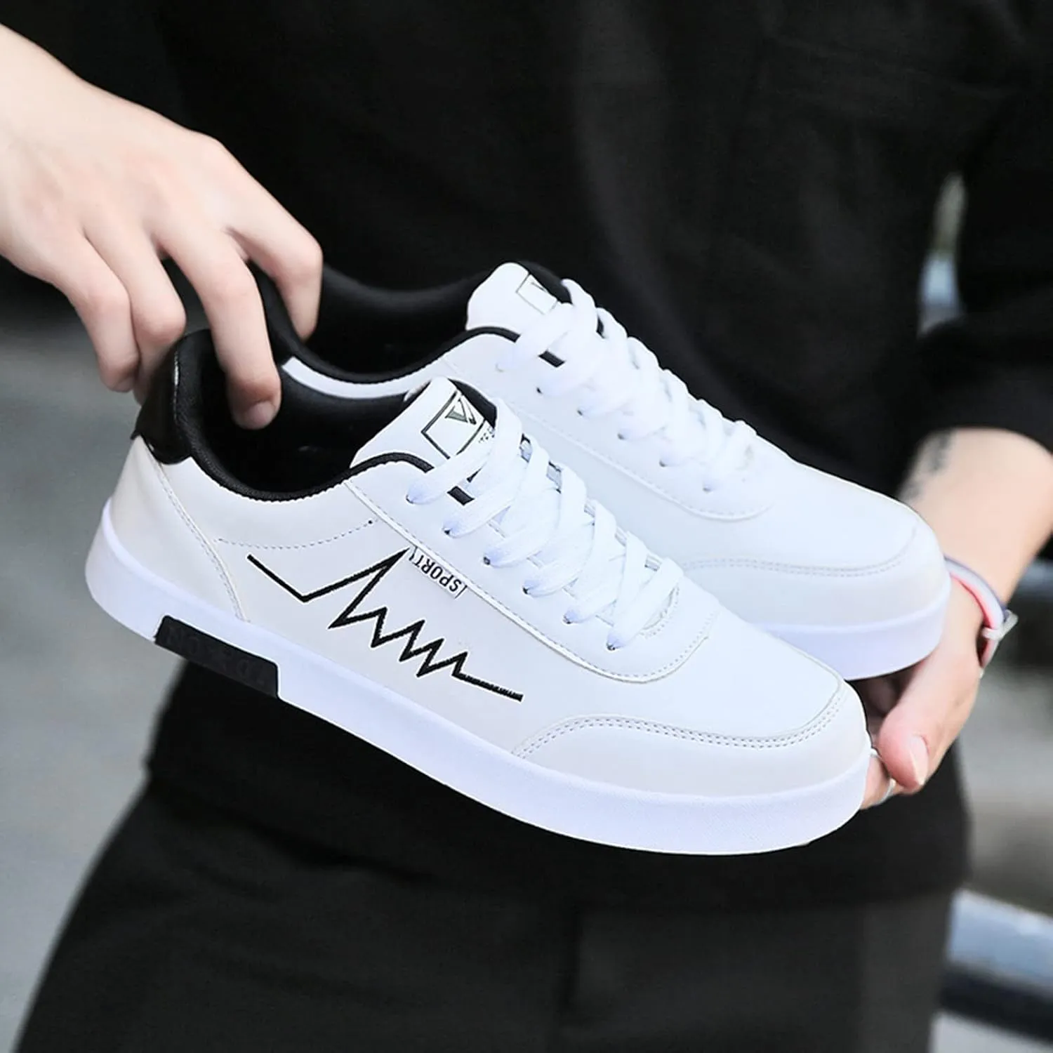 Warm Breathable Mesh Sports Casual Trainer Fabric Shoes Men's Casual Sneakers Mesh Breathable Walking Shoes